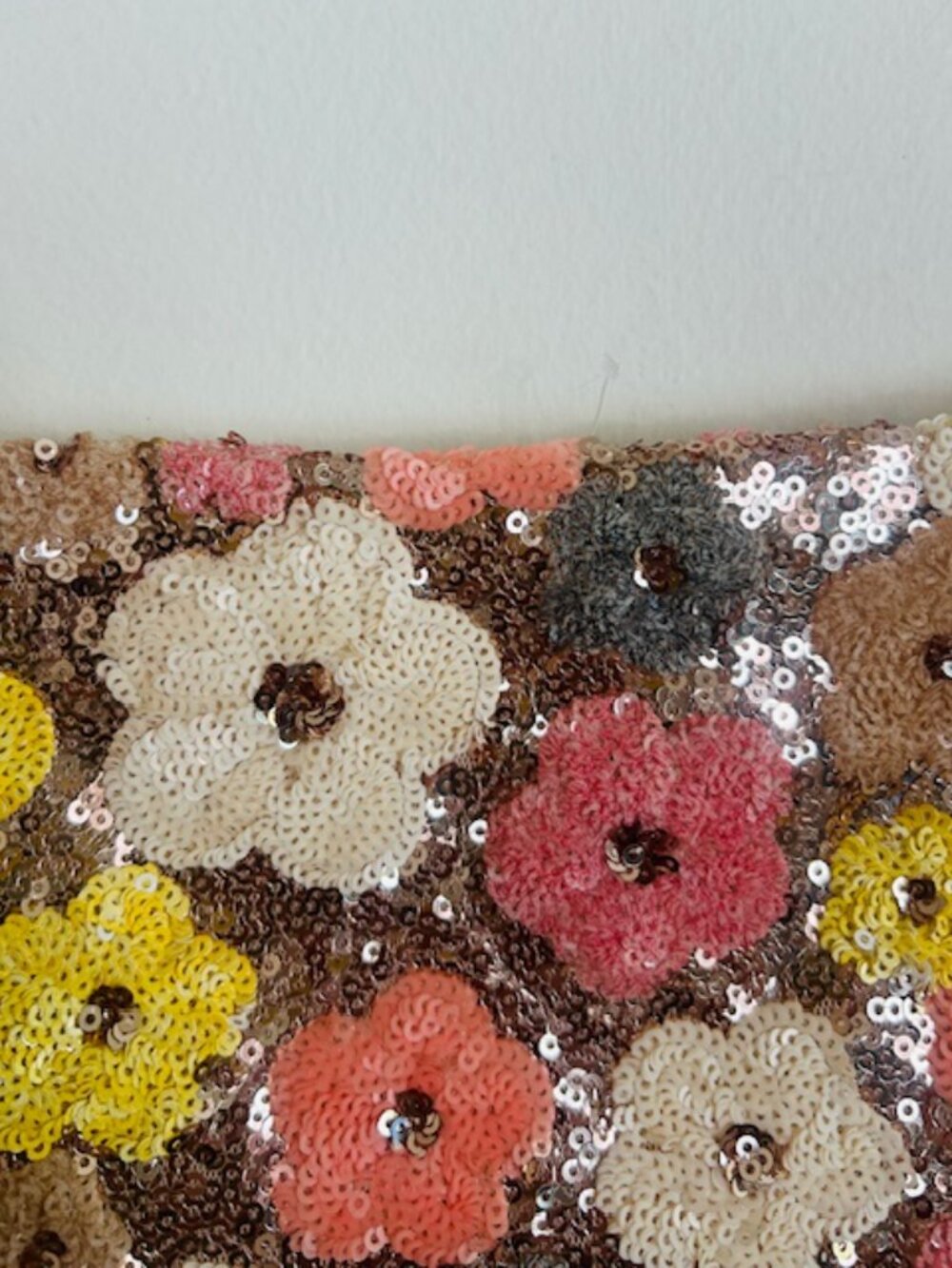 Anthropologie Blue Tassel Floral Sequin Strap Shift Pink Combo Mini Dress NEW - Picture 13 of 16